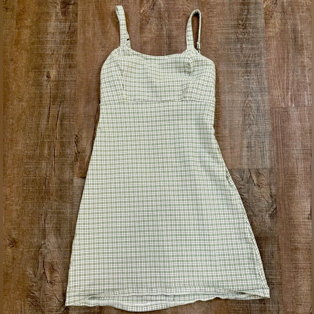 Hollister Plaid Stretchy Dress Size Small Long